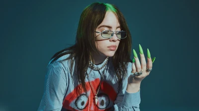 billie eilish, sänger, prominente, mädchen, brille