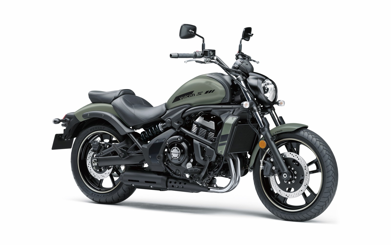 Скачать обои kawasaki vulcan s, круизный мотоцикл, 2023, салатовый, белый фон