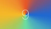 Vibrant Circular Gradient with Number 9