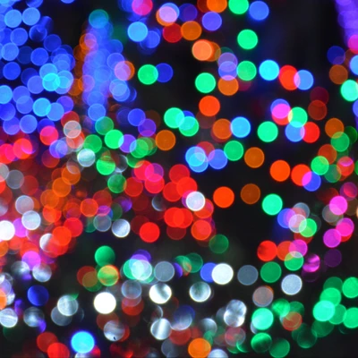 bokeh, licht, disco, raum, weihnachtslichter