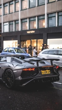 Lamborghini Aventador Showcased in Urban Setting