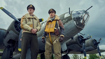 Maestros del aire: Austin Butler y Callum Turner como pilotos de la Segunda Guerra Mundial