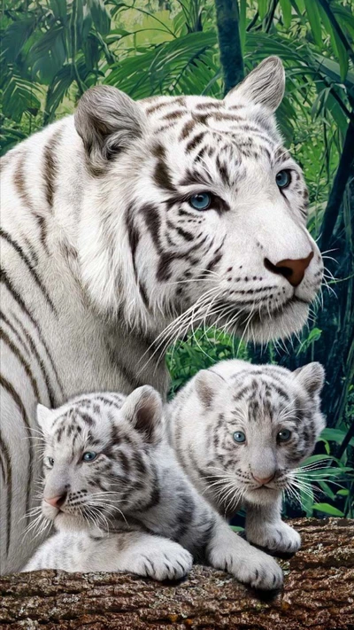 animal, nature, tigers, white, wild