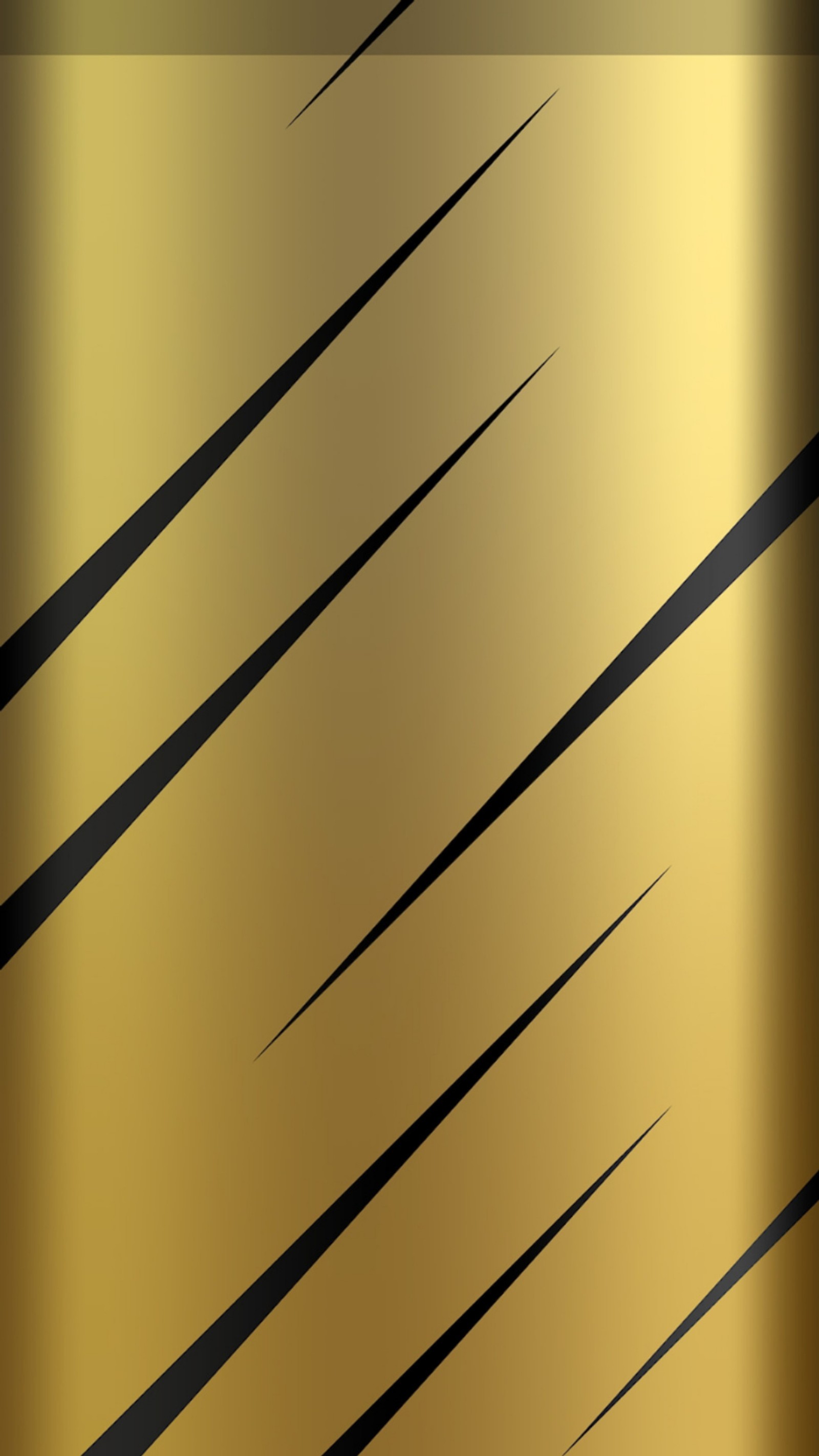 A close up of a gold and black striped background with a black stripe (abstract, black, design, gold, s7 edge)