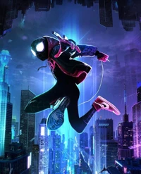 человек паук, spiderman, в паучьем измерении, into the spider verse