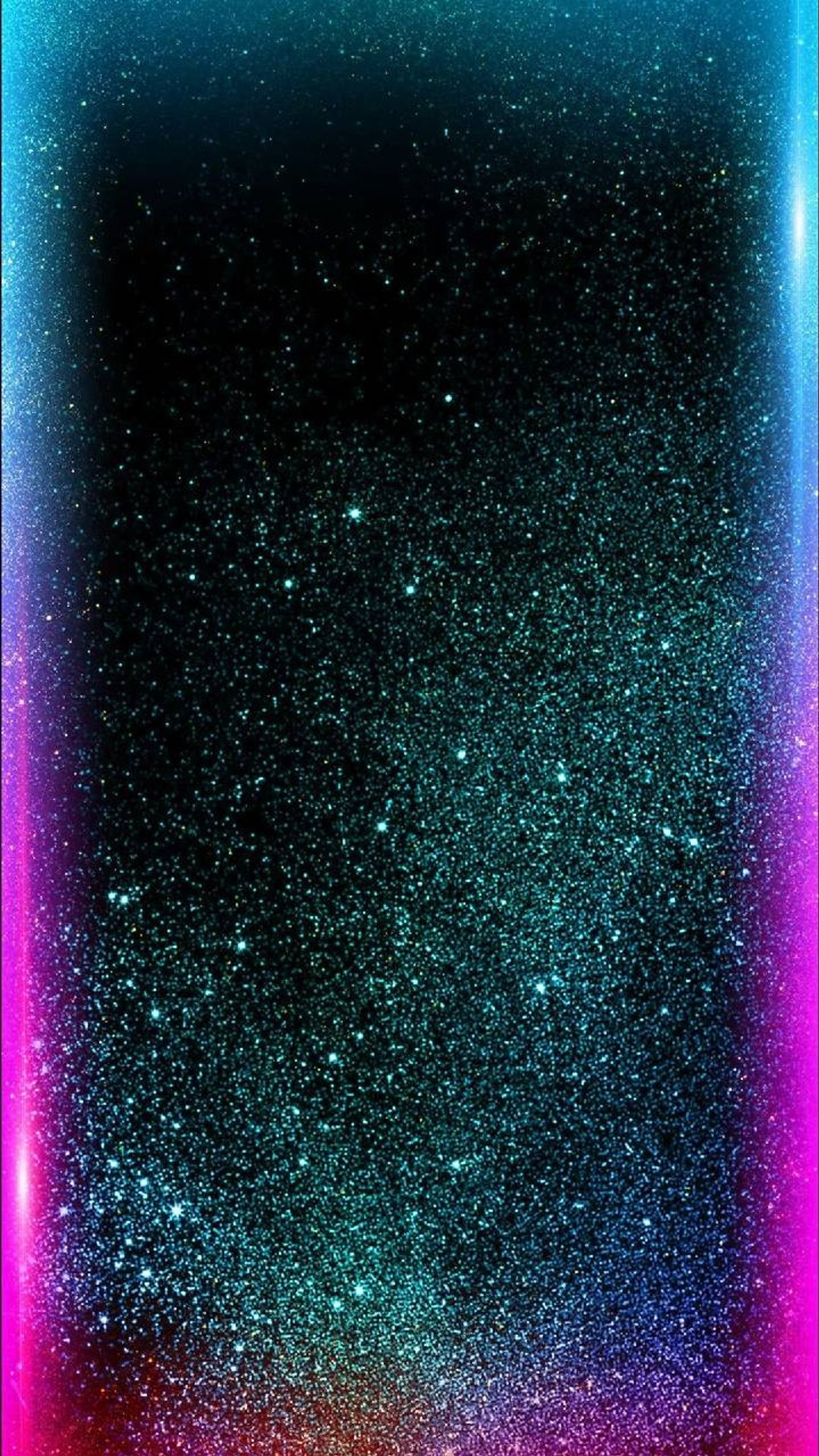 A neon frame with a blue and pink background (stars, sky, night)