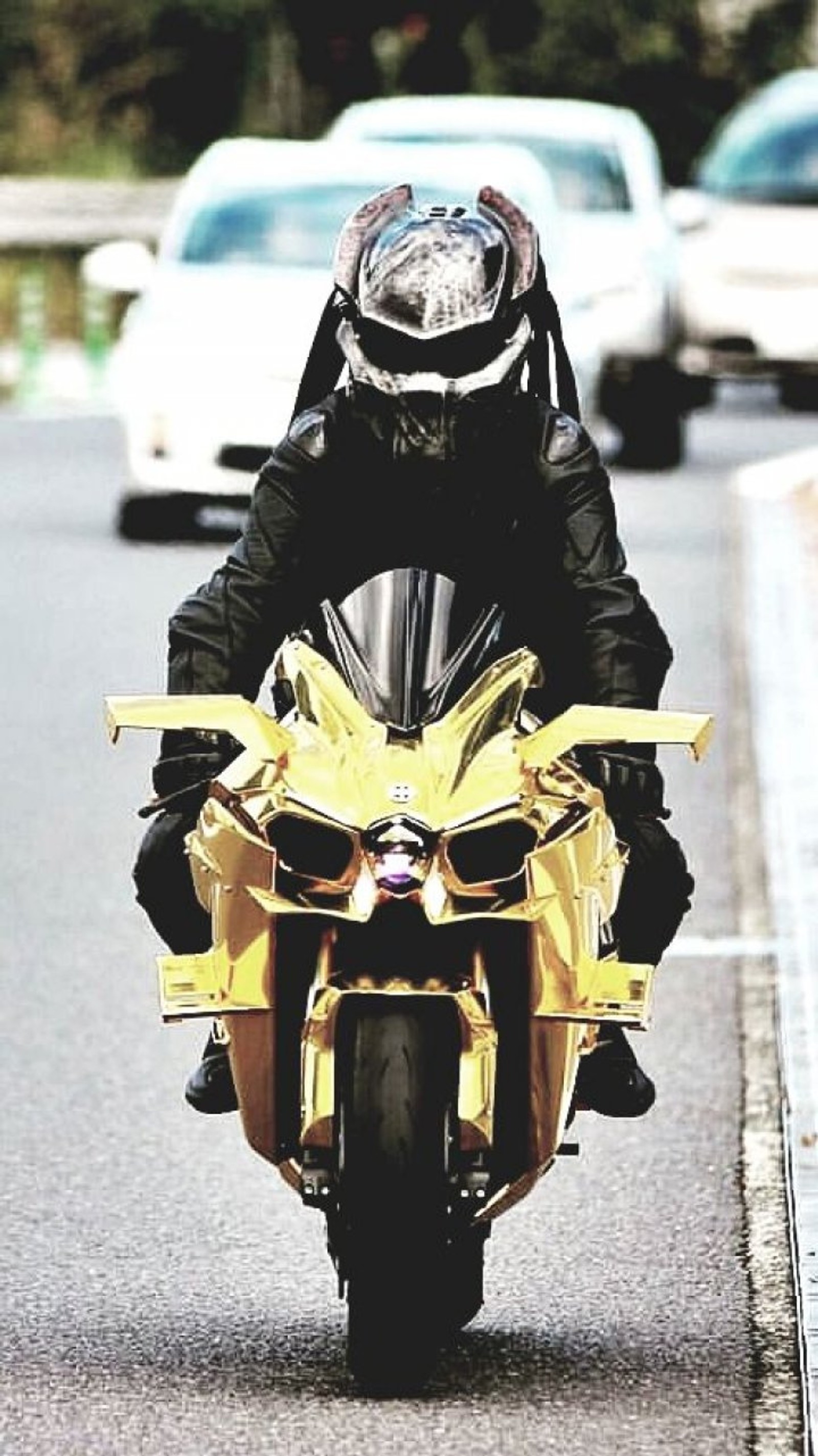 Скачать обои золото, gold color motocyle, gold h2r, gold motorcycle, h2