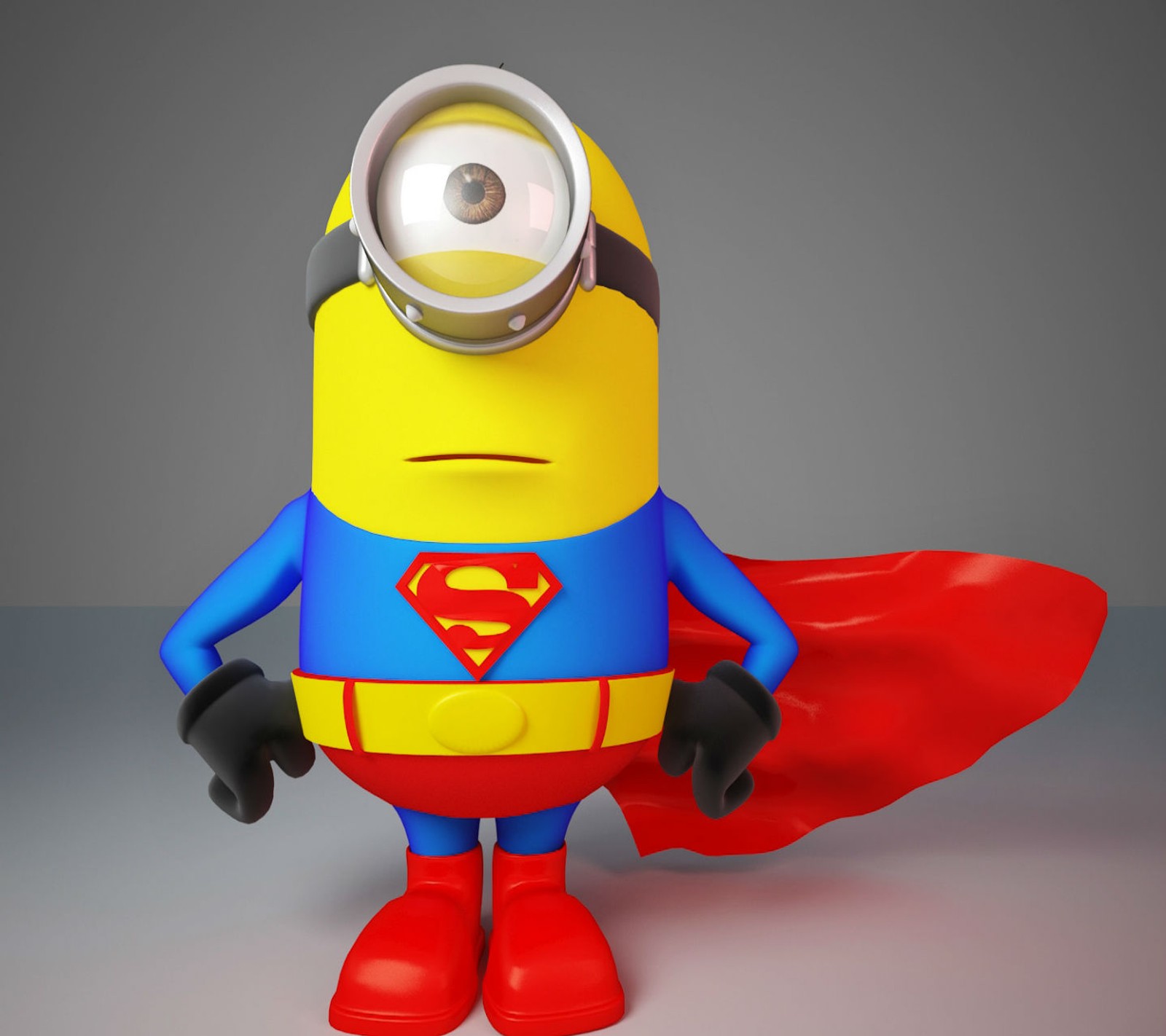 Un primer plano de un minion vestido como un superhéroe con una capa (comedia, genial, lindo, despreciable, hd)