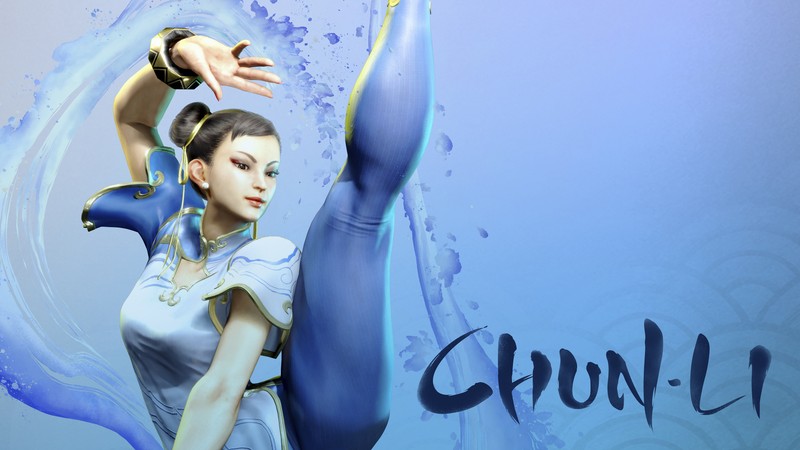 Арафед изображение женщины в синем наряде с мечом (чун ли, chun li, street fighter 6, игры, обои 4k)