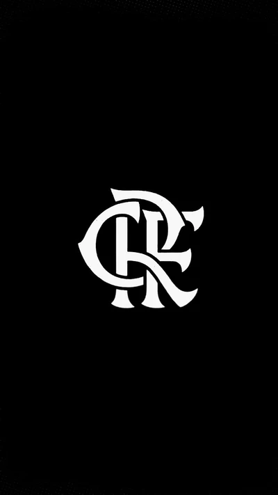 Logo CRF stylisé en noir et blanc sur fond noir.