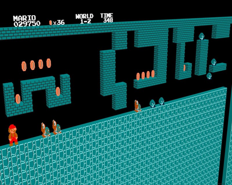 Близкий план компьютерного экрана с игрой на нем (игра, mario)