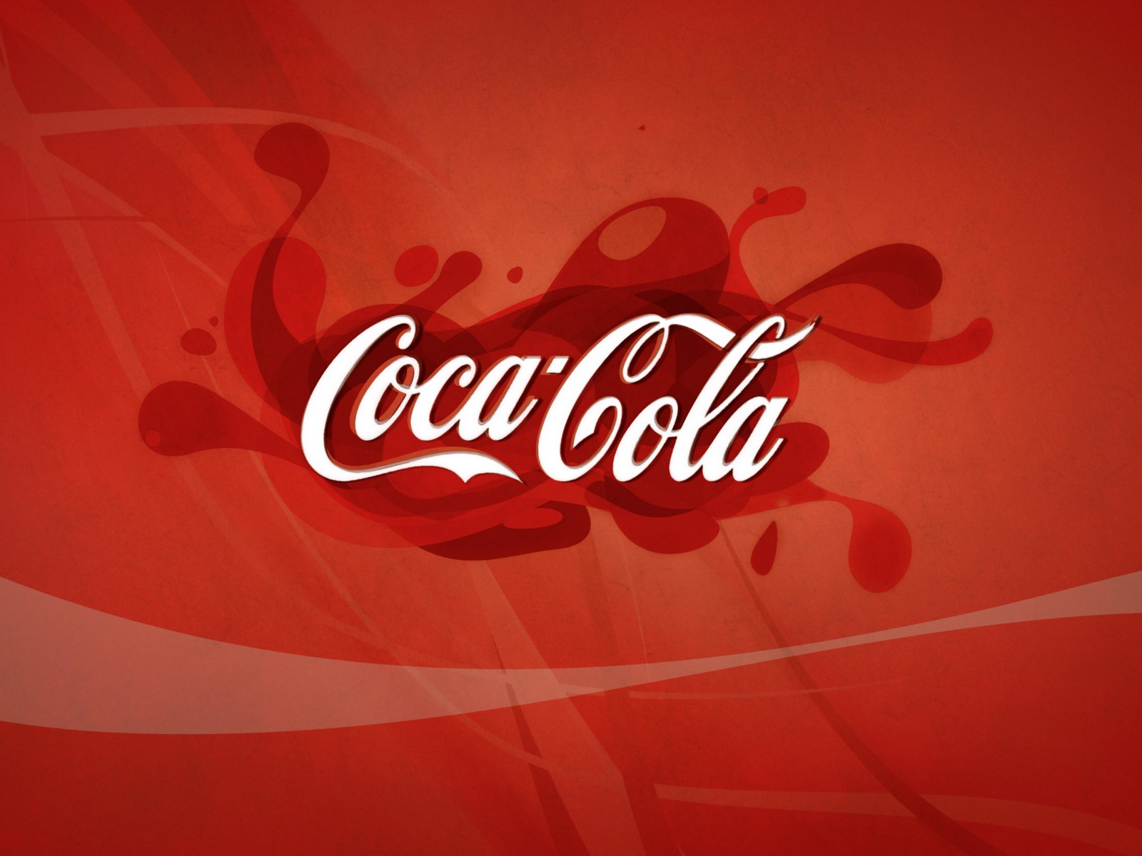 Logo de coca-cola sur un fond rouge (abstrait, coca, cola, boisson, vivre)