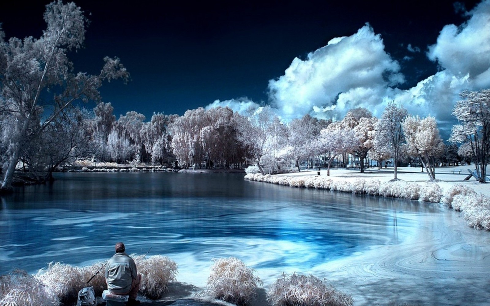 Lade natur, wasser, winter, gefrieren, fluss Hintergrund herunter