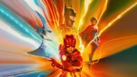 Heróis dinâmicos se unem: The Flash, Batman e Supergirl em ação épica