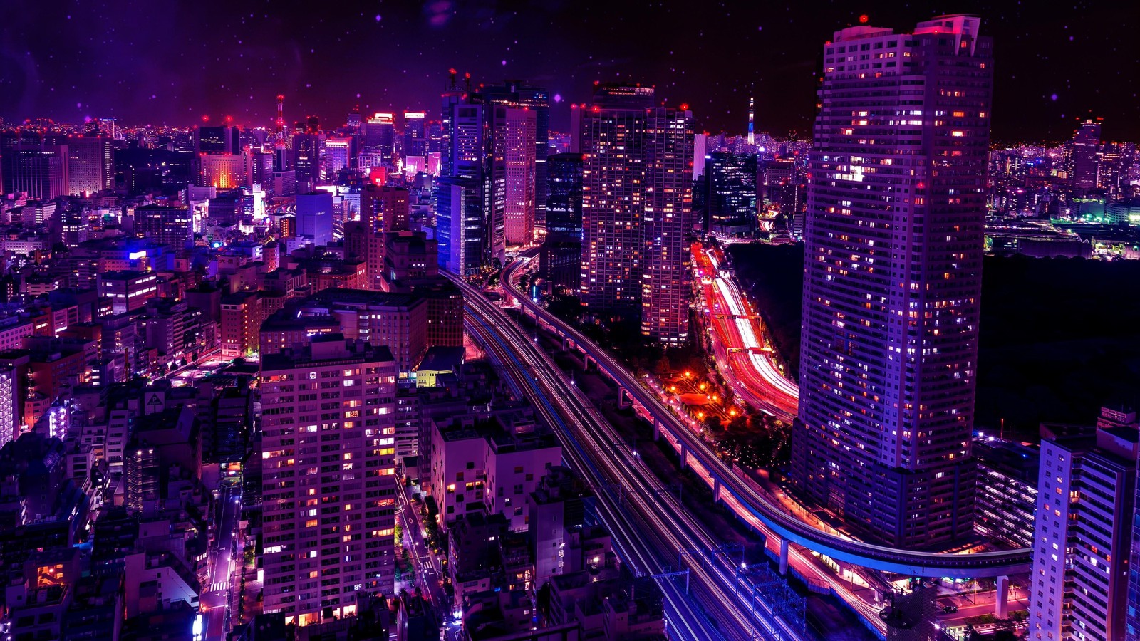 tokyo tower, cityscape, metropolis, city, night wallpaper