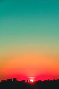 sunset, afterglow, horizon, sunrise, red wallpaper