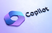 Logotipo do Microsoft Copilot em design 3D vibrante