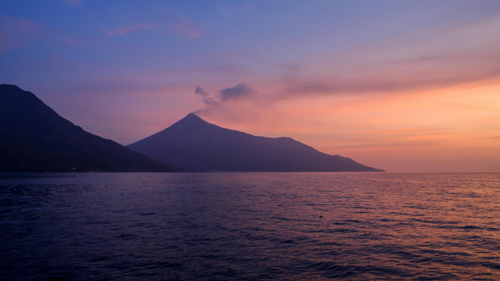 Lade horizont, meer, nachglühen, ozean, sonnenuntergang Hintergrund herunter