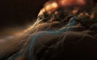 light, space, dark, smoke, special effects wallpaper