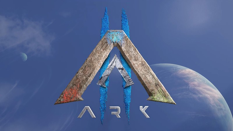 Логотип для арка с планетой на заднем плане (ark 2, ark ii, видеоигра, логотип)