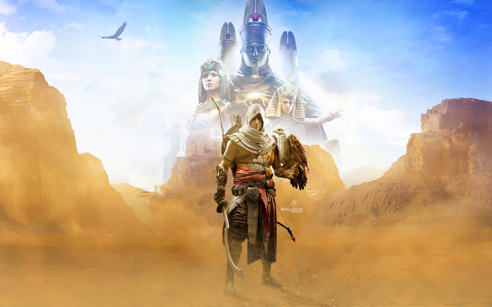 Assassin's creed origins kommt für die nintendo wii (assassins creed origins, assassins creed odyssey, mythologie, wüste, landschaft)