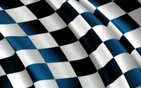 Dynamic Blue and White Checkered Pattern for Racing Design