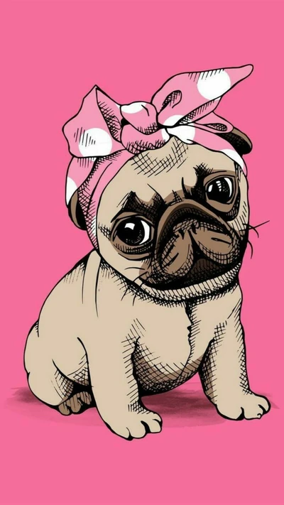 amor de cachorro, ternura, caricatura animada, animal, pug