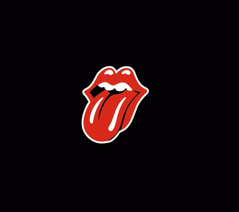 Логотип rolling stones на черном фоне (катание, камни)