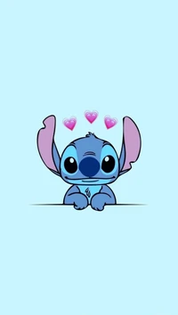 azul, blue, love, pizza, stitch