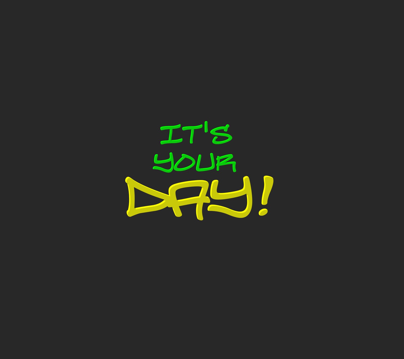 There is a black background with a yellow and green text (gray, green, motivation, philosophy, subtitle)