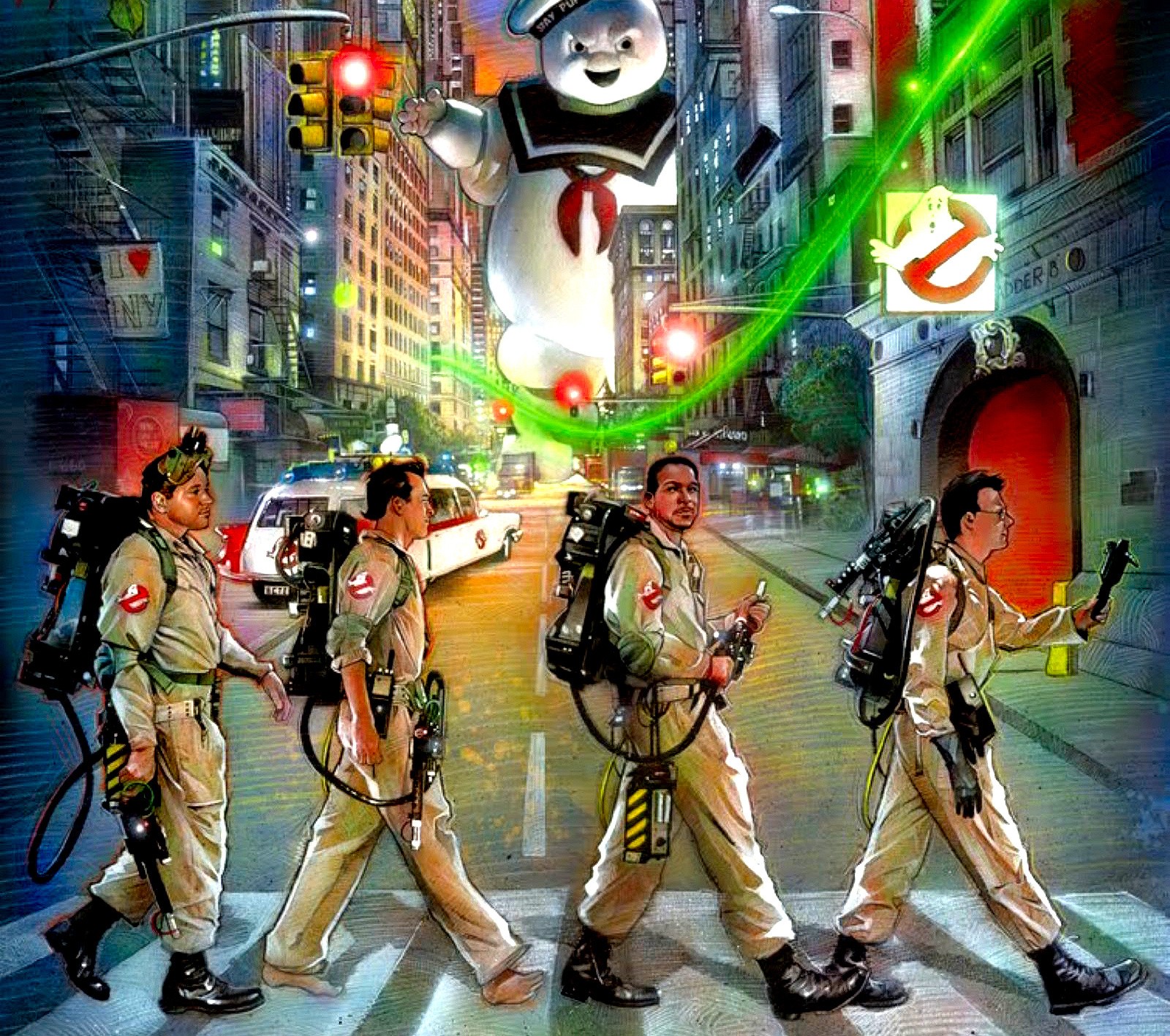 Скачать обои произведение искусства, игра, охотники за привидениями, ghostbusters, hd