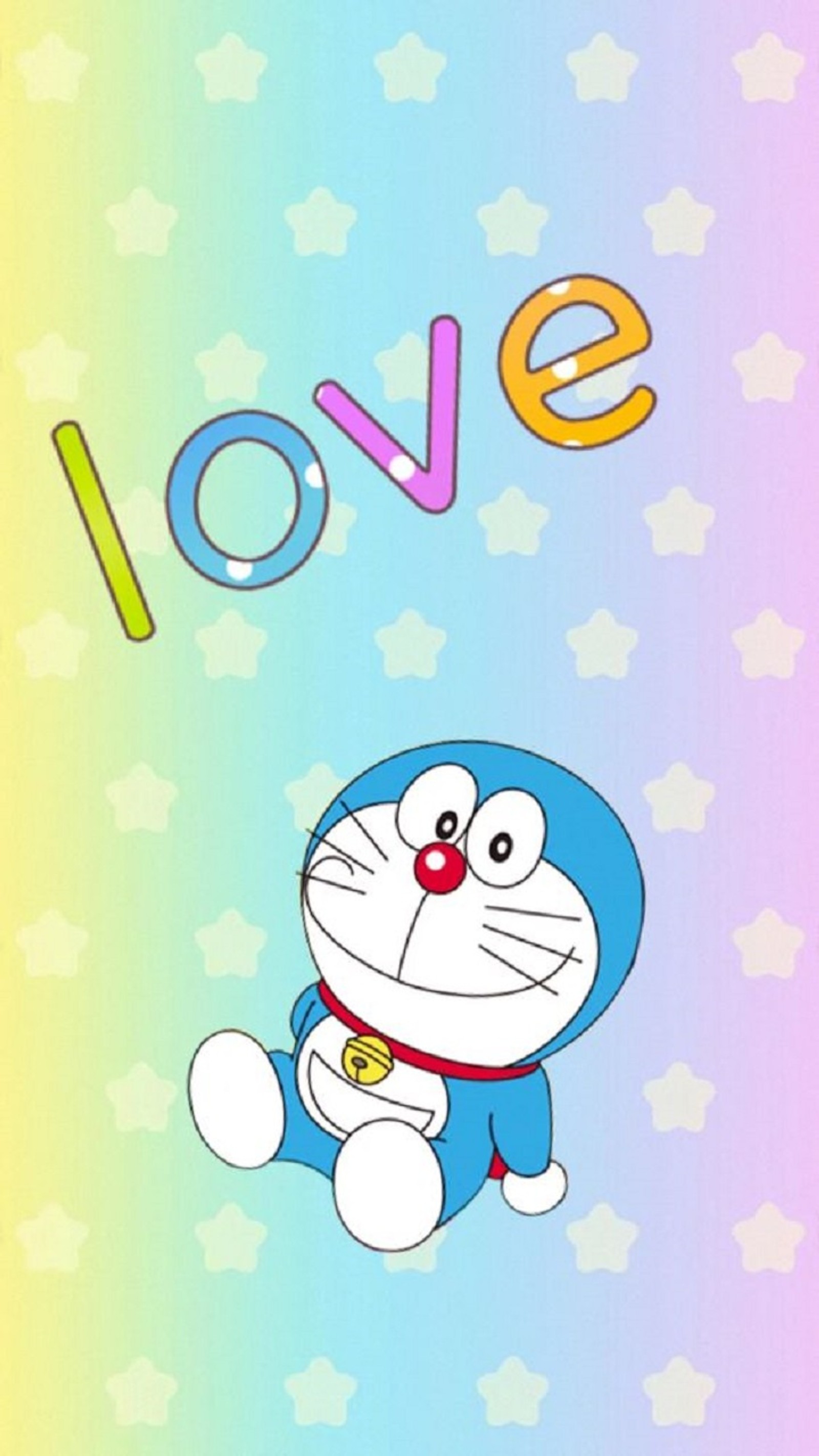 Primer plano de un personaje de dibujos animados con un signo de amor (anime, doraemon)