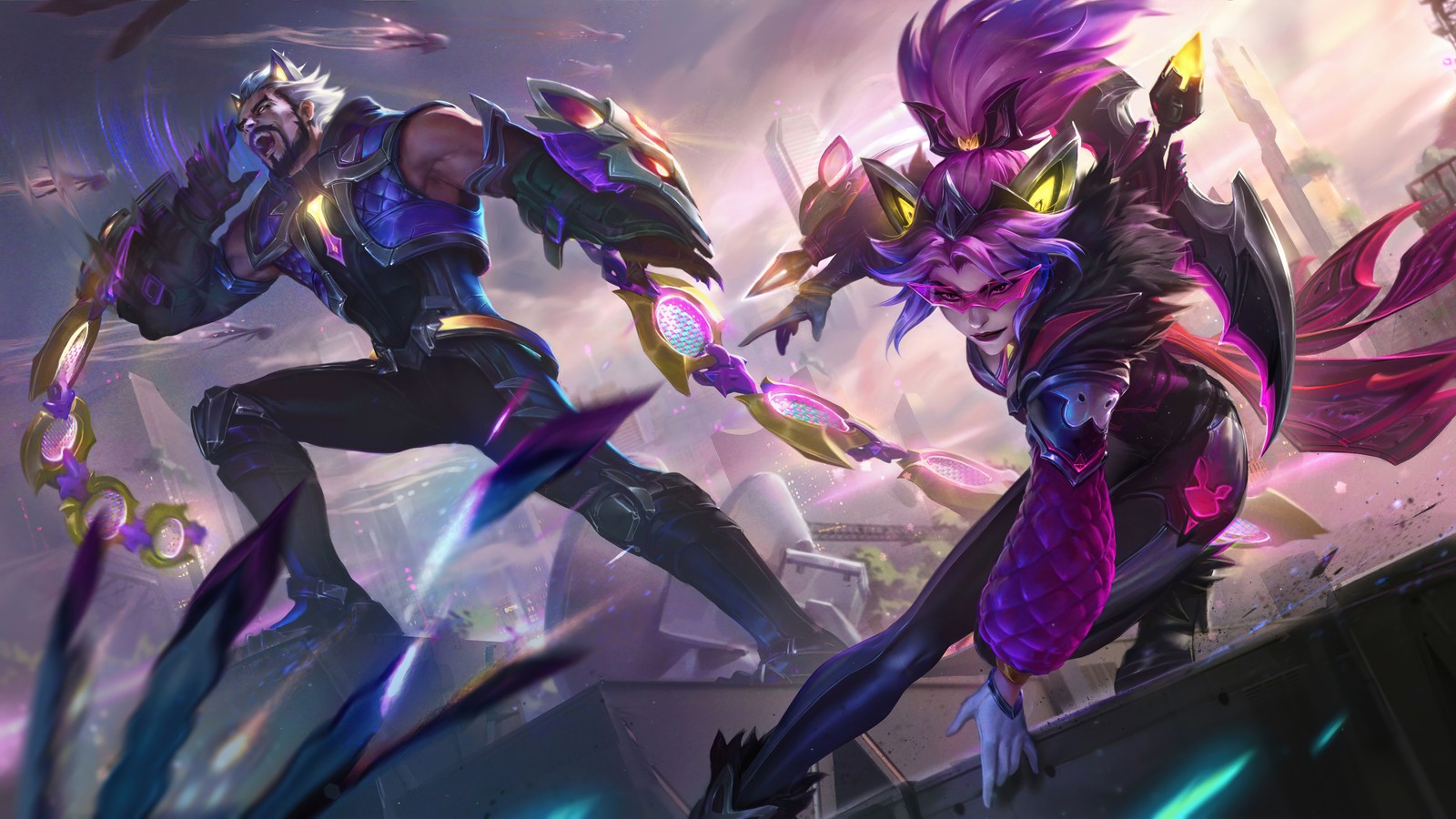 battle wolf, sylas, battle bat, vayne, splash art Download Wallpaper