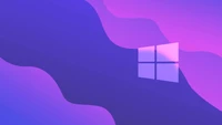 Windows 10 Logo with Modern Gradient Background