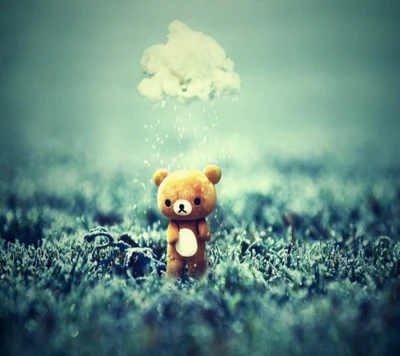 urso, triste, teddy