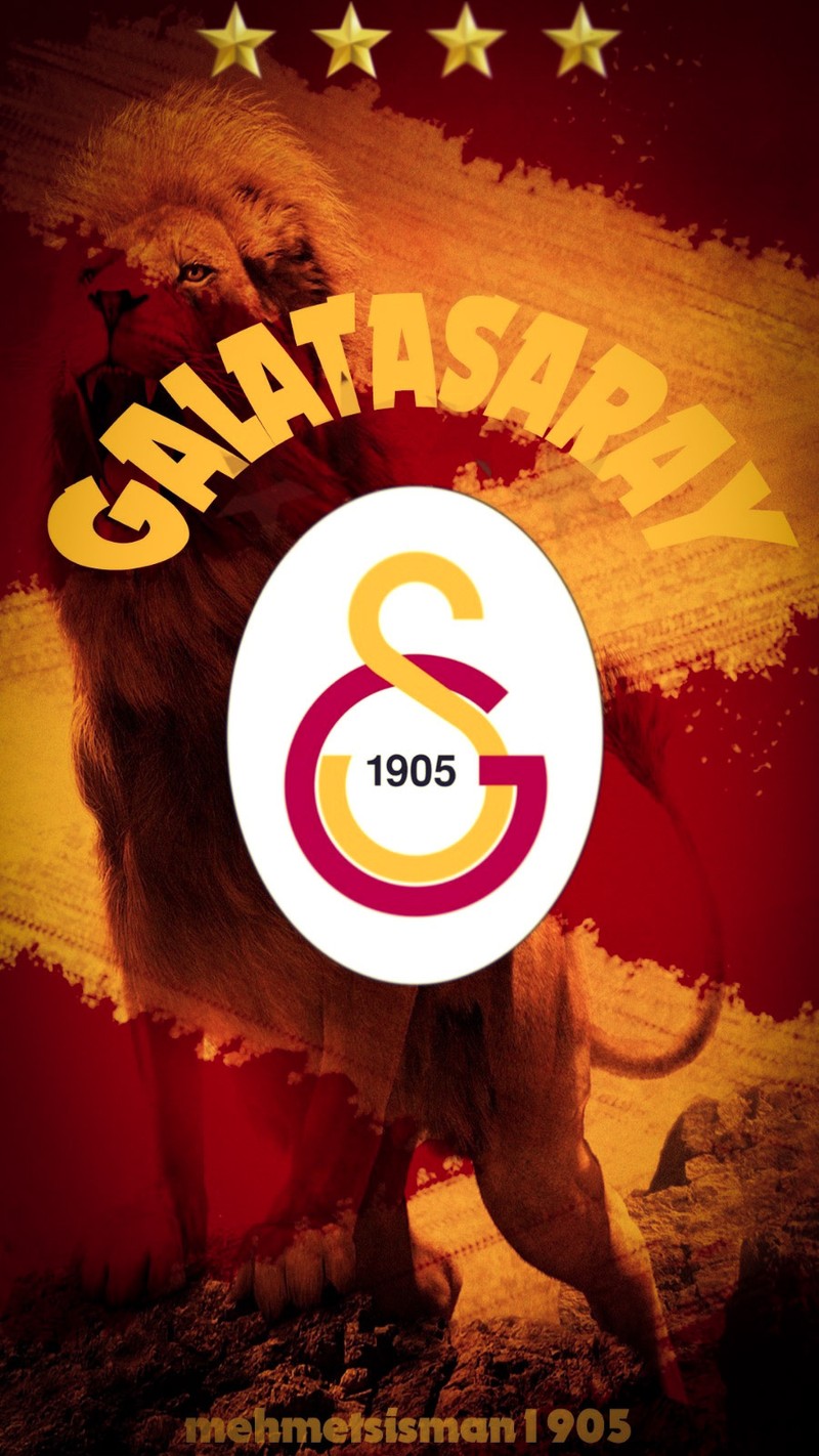 Крупный план льва со звездой на голове (galatasaray, аслан, aslan, муслера, cimbom)