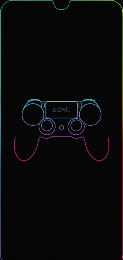 color, gota, joystick, neon, notch