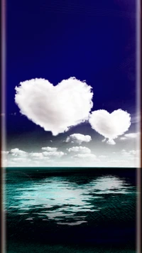 cloud, coeur, heart, nuage wallpaper