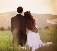 Embracing Love: A Wedding Couple in Nature