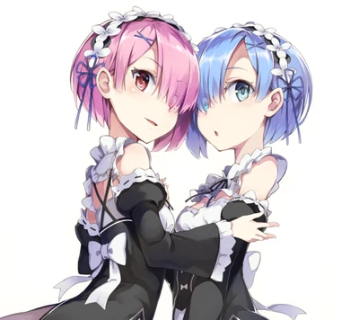 anime, bélier, rem, rezero