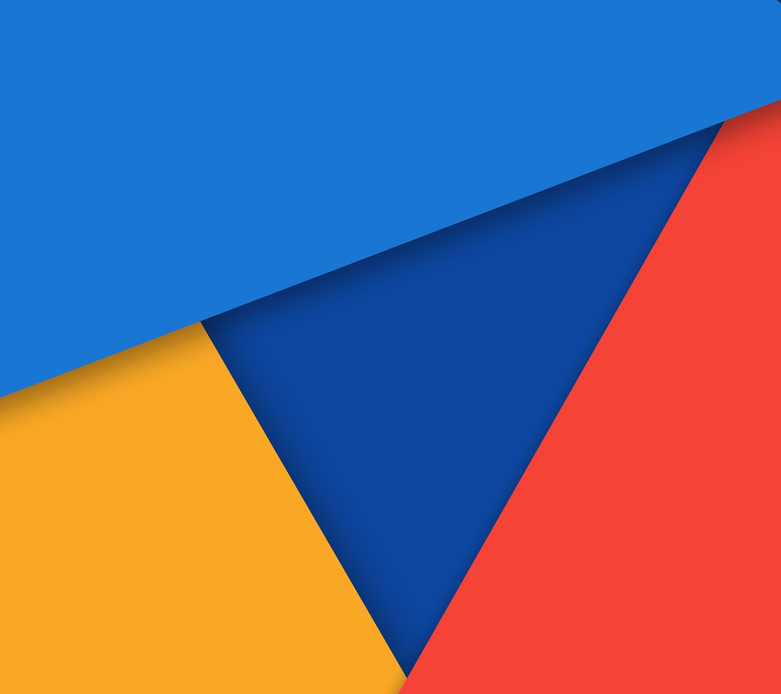 A close up of a colorful wallpaper with a blue and red triangle (abstract, blue, colors, flat, material)