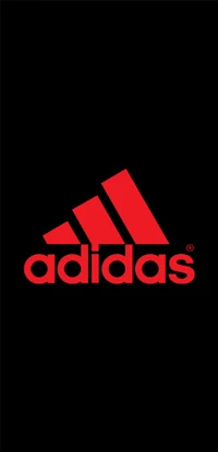 Logo Adidas en rouge sur fond noir