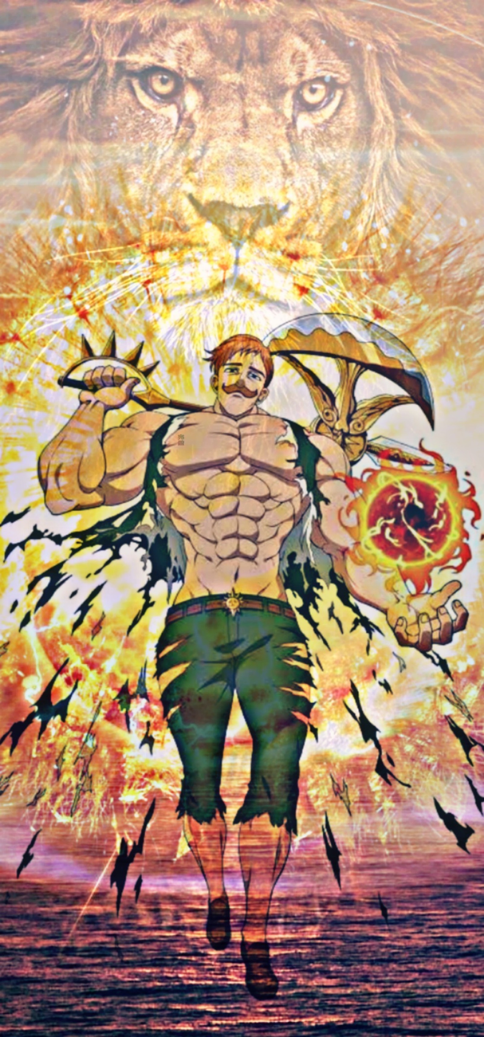 Lade 7 todsünden, 7pecadoscapitales, anime, escanor, jefe final Hintergrund herunter