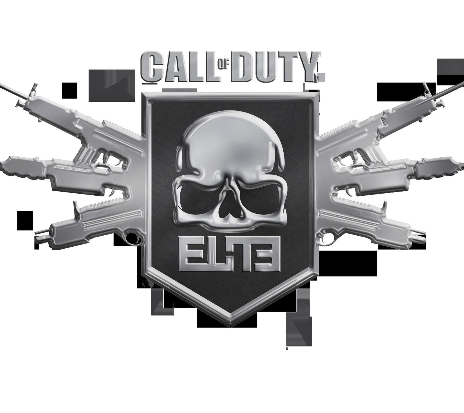 Logo de call of duty con armas y un cráneo (call of duty, ps4, xbox)