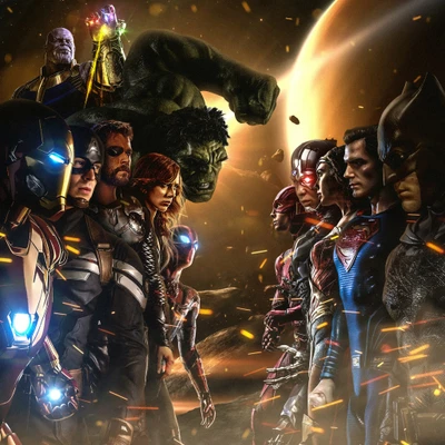 Avengers Unite Against Thanos in Epic Showdown