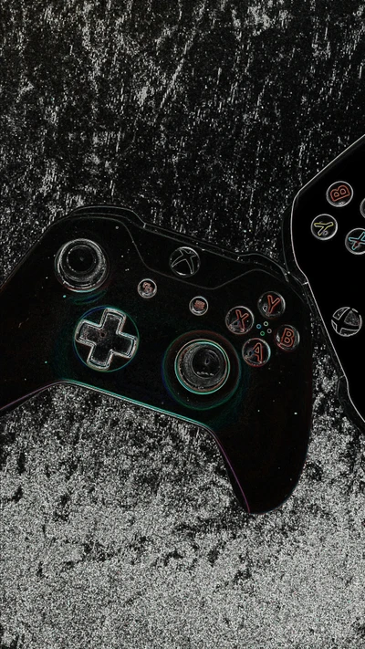 schwarz, controller, gamer, gaming, xbox