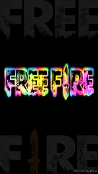 Vibrant Free Fire Neon Logo Wallpaper