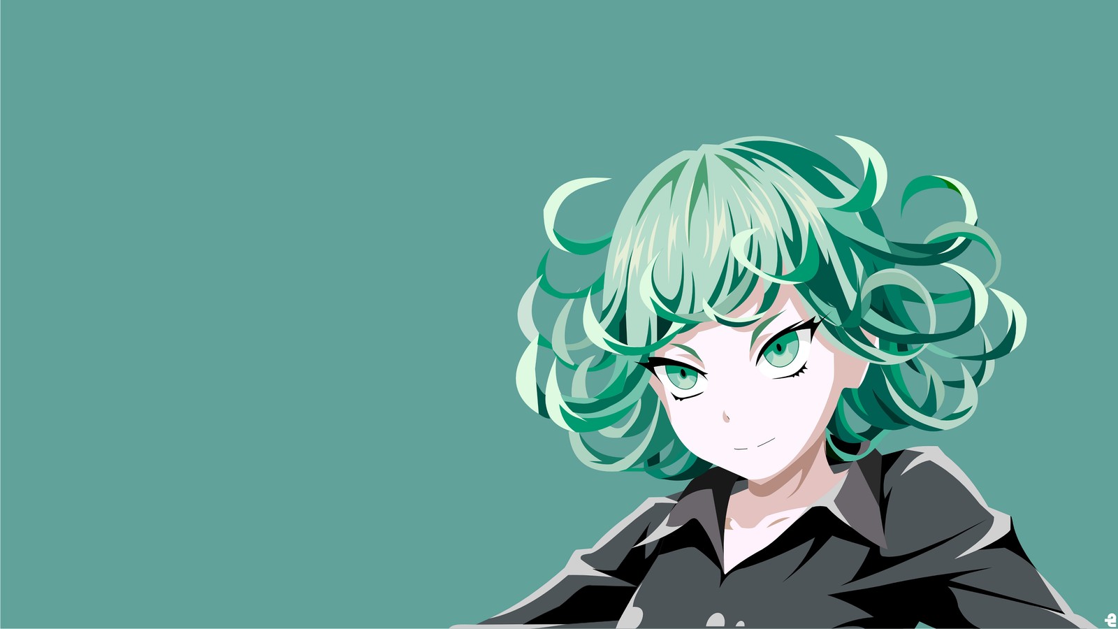 Lade tatsumaki, one punch man, anime, minimalistisch Hintergrund herunter