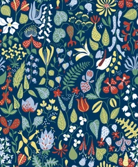 Illustration de motif floral et botanique vibrant