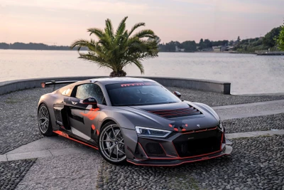 MTM Audi R8 GT4 : Voiture de sport sur mesure avec un fond époustouflant en 4K